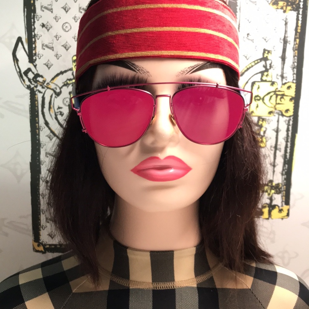 New Authentic DIOR Technologic TTVH 57mm Unisex Sunglasses – Matte Red & Blue